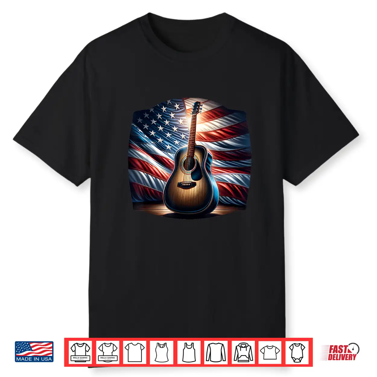 Guitar Usa Flag America Independence Day 4Th July Musician Shirt Guitar Usa Flag America Independence Day 4Th July Musician Shirt