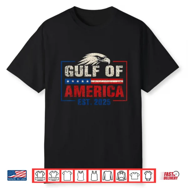 Gulf Of America Est. 2025 Eagle Vintage Distressed Shirt