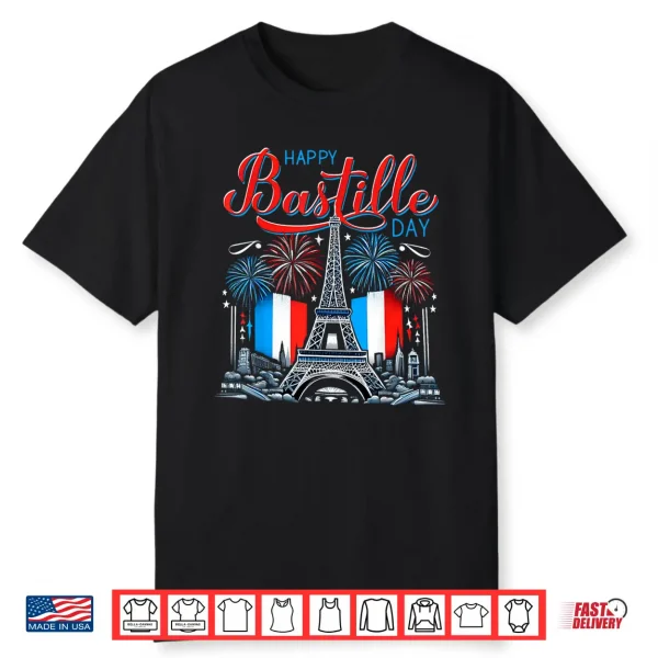 Happy Bastille Day 14Th July France Independence Patriotic Shirt