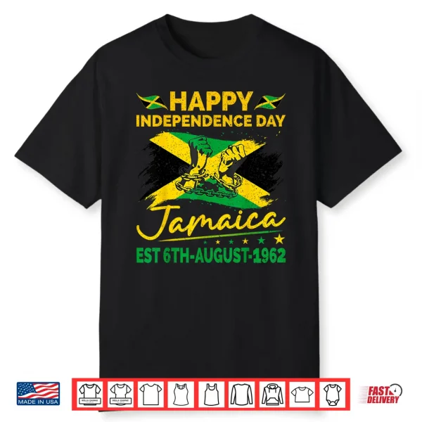 Happy Independence Day Jamaica 1962 Jamaican Men Women Shirt