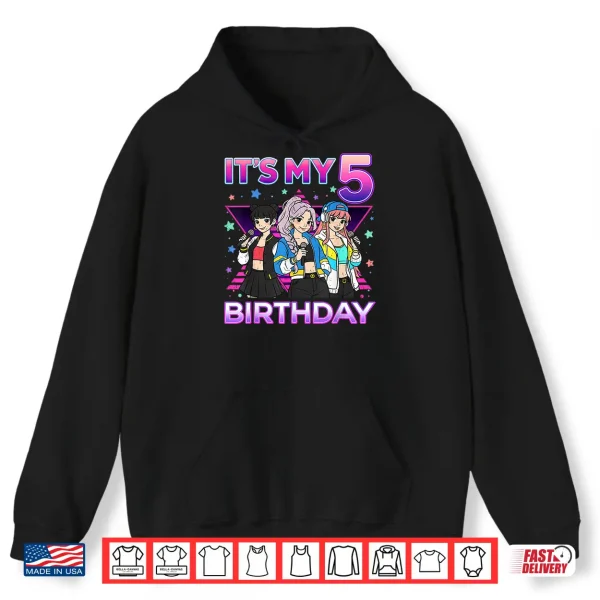 Hoodie 5 Years Old Birthday K pop Kids 5th Birthday Girls K Pop Shirt