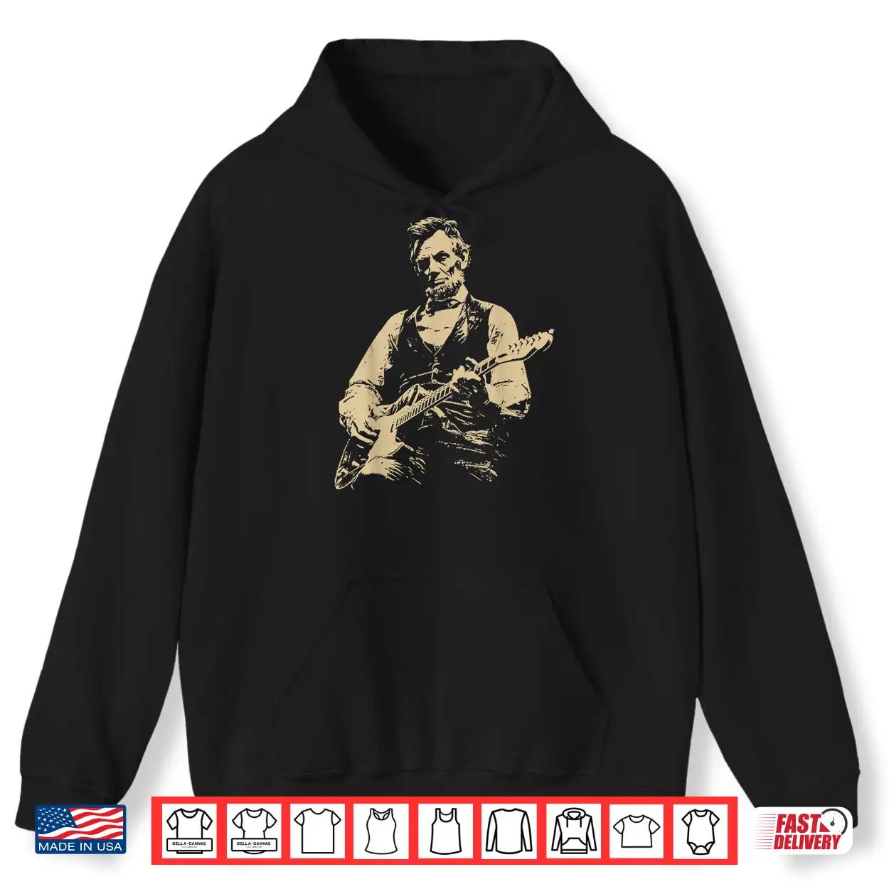Abraham Lincoln Playing Electric Guitar Rocker Shirt Abraham Lincoln Playing Electric Guitar Rocker Shirt