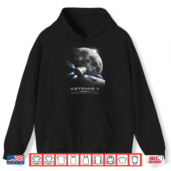 Artemis 2026 Rocket Launch Mission To The Moon Artemis 2 Shirt 1 Hoodie Artemis 2026 Rocket Launch Mission to The Moon Artemis 2 Shirt