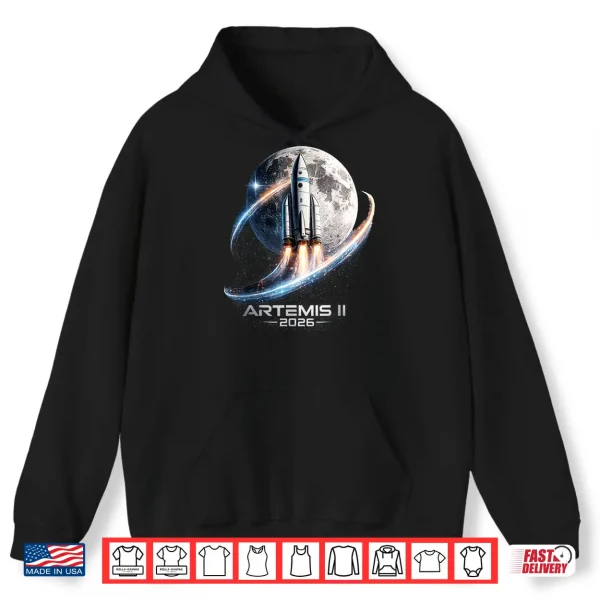 Hoodie Artemis II Launch to The Moon 2026 Shirt