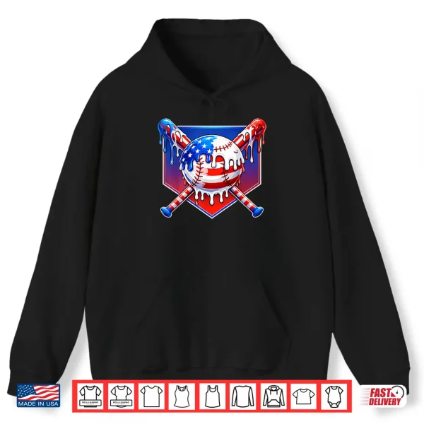 Baseball Dripping Boys 4Th Of July Drip Kids Shirt 1 Hoodie Baseball Dripping Boys 4th of July Drip Kids Shirt