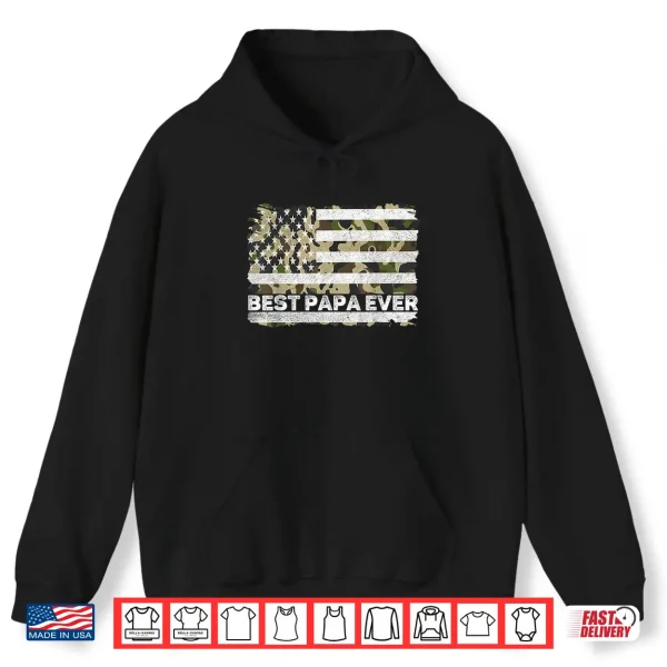 Best Papa Ever Men Grandpa Camo American Flag Fathers Day Shirt 1 Hoodie Best Papa Ever Men Grandpa Camo American Flag Fathers Day Shirt