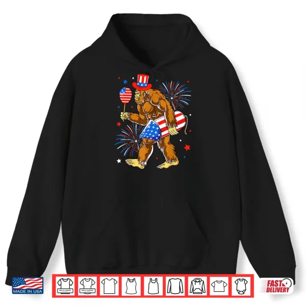 Bigfoot Firework American Flag Bigfoot 4Th Of July Sasquatch Shirt 1 Hoodie Bigfoot Firework American Flag Bigfoot 4th of July Sasquatch Shirt