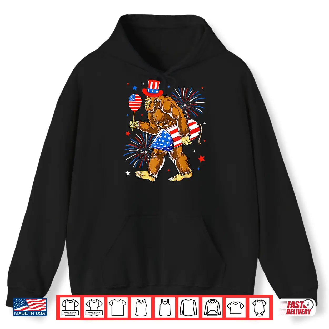 Bigfoot Firework American Flag Bigfoot 4Th Of July Sasquatch Shirt Bigfoot Firework American Flag Bigfoot 4Th Of July Sasquatch Shirt