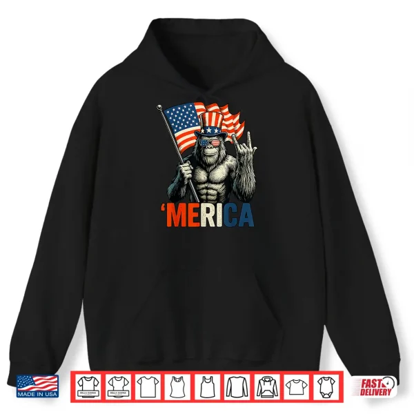Bigfoot Rock & Roll 'Merica Usa American Flag 4Th Of July Shirt 1 Hoodie Bigfoot Rock Roll Merica USA American Flag 4th of July Shirt