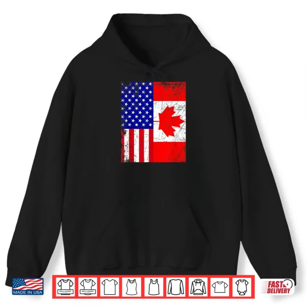 Canadian American Shirt Usa Canada Flag 4Th Of July Tshirt 1 Hoodie Canadian American Shirt USA Canada Flag 4th of July Tshirt