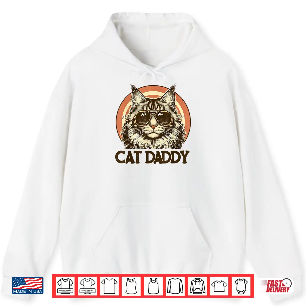 Cat Daddy Cool Maine Coon Cat Father’S Day Retro Cat Dad Shirt Cat Daddy Cool Maine Coon Cat Father’S Day Retro Cat Dad Shirt
