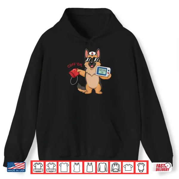 Hoodie Cuff Em Goose Dog German Shepherd Registered Nurse Mom Shirt