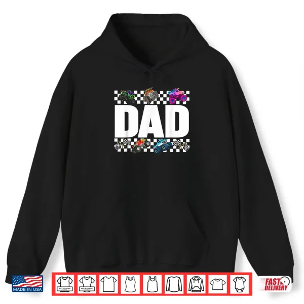 Dad Monster Truck Family Crew Birthday Matching Men Dad Shirt 1 Hoodie Dad Monster Truck Family Crew Birthday Matching Men Dad Shirt