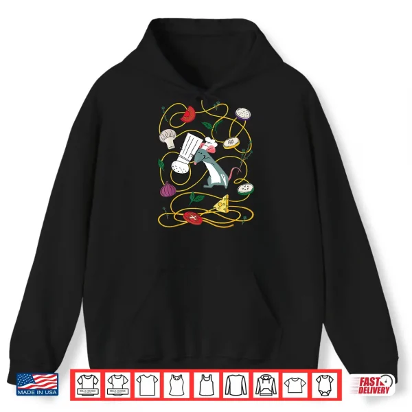 Hoodie Disney And Pixars Ratatouille Stylized Chef Remy Cooking Shirt