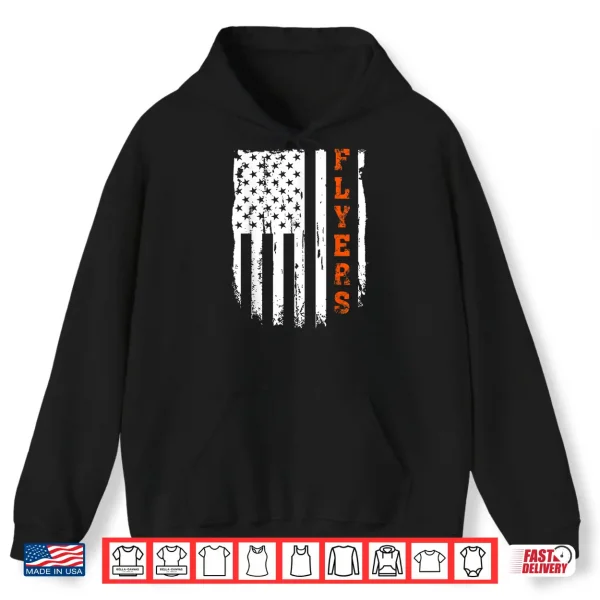 Hoodie Flyers Vintage USA Flag for Men Women Boys Girls Kids Lover Shirt