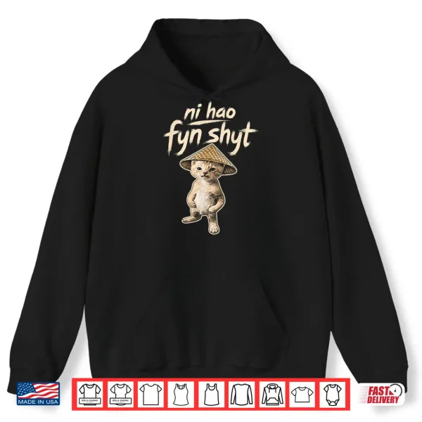Hoodie Funny Cat Meme Cute Kitten Animal Humor Shirt