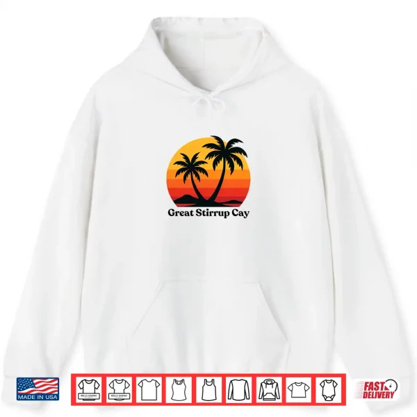 Hoodie Great Stirrup Cay Sunset Palm Trees Shirt