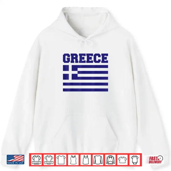 Hoodie Greece Independence Day Greek Flag Heart Kids Toddler Boys Shirt