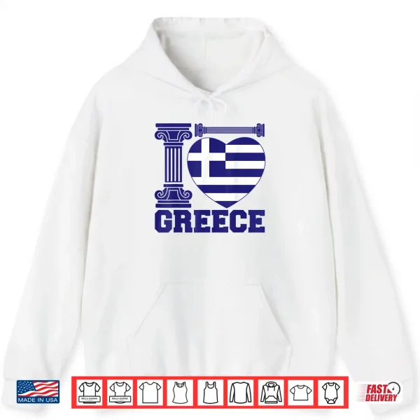 Greece Independence Day I Love Greece Flag Heart Kid Women Shirt 1 Hoodie Greece Independence Day I Love Greece Flag Heart Kid Women Shirt