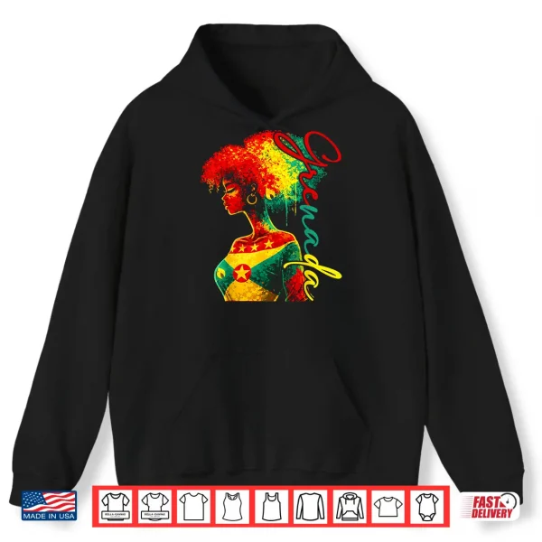 Hoodie Grenada Flag Grenadian Girl Proud Pride Patriotic Womens Shirt
