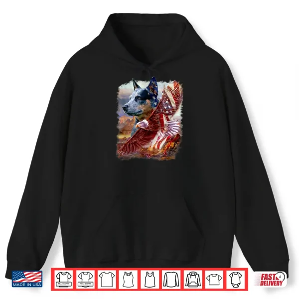 Heeler Dog Eagle American Flag 4Th July Independence Day Shirt 1 Hoodie Heeler Dog Eagle American Flag 4th July Independence Day Shirt