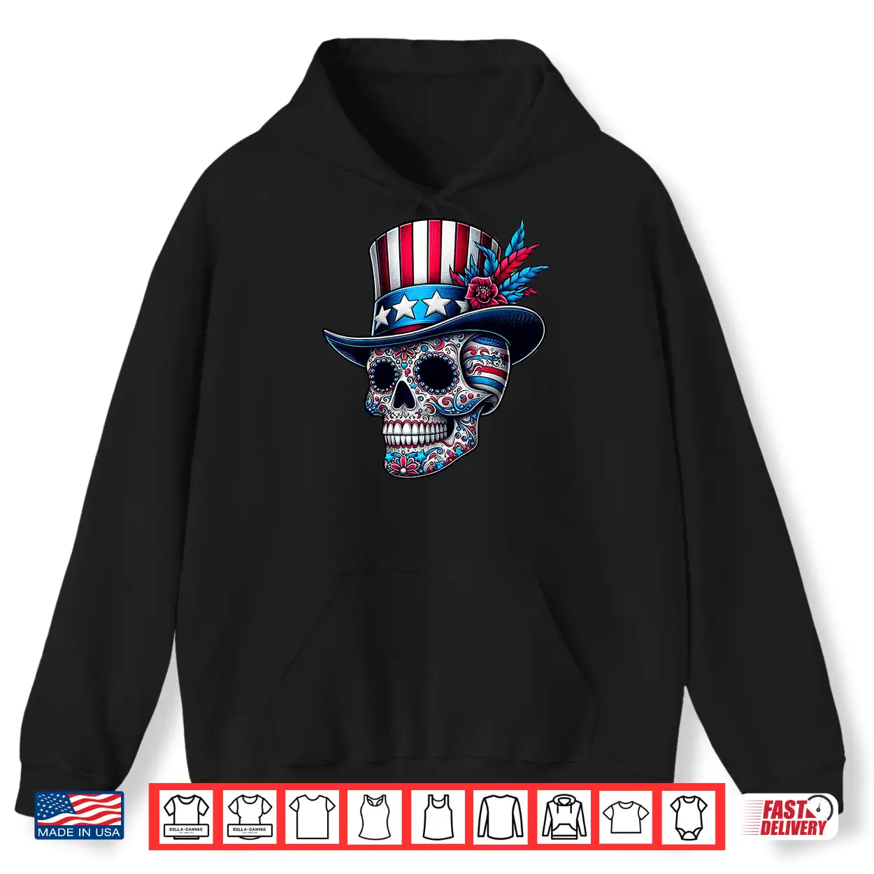Independence Day Usa Patriot Skull 4Th Of July Sugar Skull Shirt Independence Day Usa Patriot Skull 4Th Of July Sugar Skull Shirt