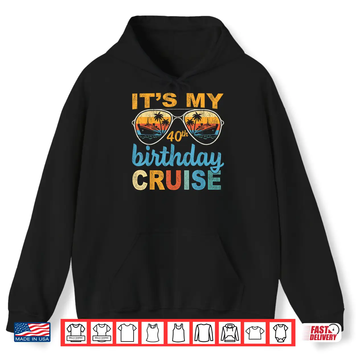 It’S My 40Th Birthday Cruise Vintage Summer Cruising Shirt It’S My 40Th Birthday Cruise Vintage Summer Cruising Shirt