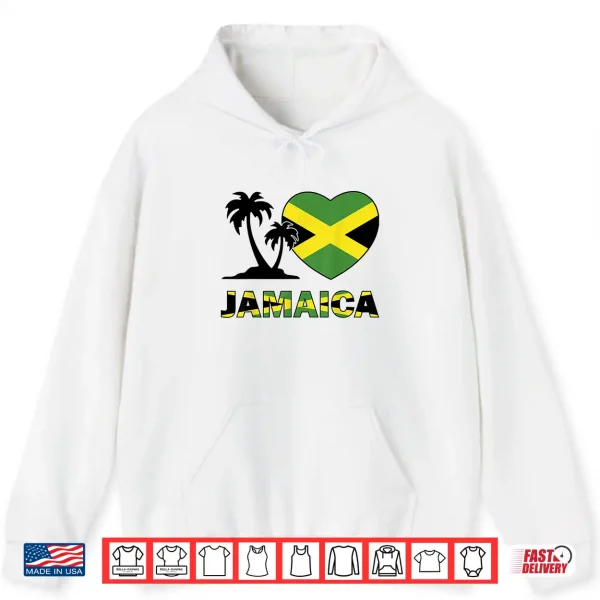 Hoodie Jamaican Flag Heart Kids Jamaica independence day Boys Girls Shirt