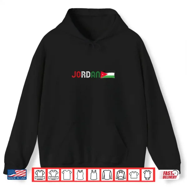 Hoodie Jordanian Shirt Jordan Flag Jordanian Independence Day Shirt