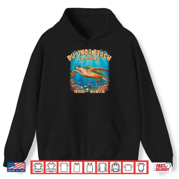 Hoodie Lahaina Baby Beach Maui Hawaii Snorkeling Turtle Keepsake Shirt