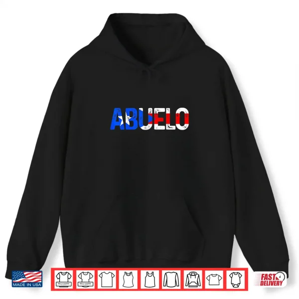 Hoodie Mens Abuelo Puerto Rico Flag Puerto Rican Pride Fathers Day Gift Shirt