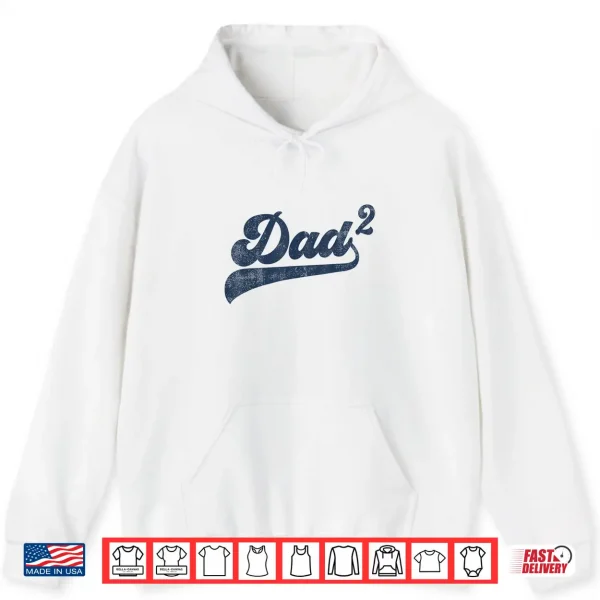 Hoodie Mens Dad2 Dad Squared Gifts Father Of Two Daddy 2 Second Time Dad Shirt