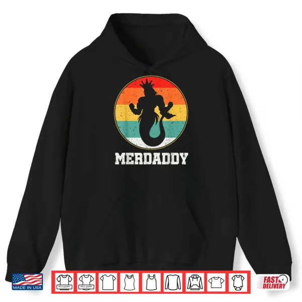 Hoodie Merdaddy Security Merman Mermaid Daddy Fish Fathers Day Shirt
