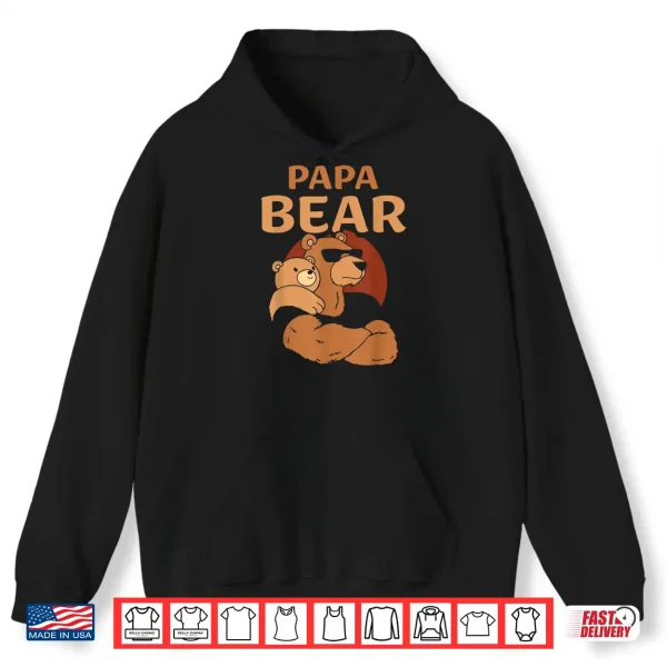 Hoodie Papa Bear Bears Animal Pun Lover Dad Father Daddy Fathers Shirt