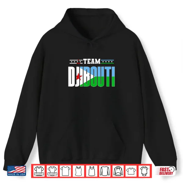 Hoodie Patriotic Djiboutian Flag Team Djibouti Shirt