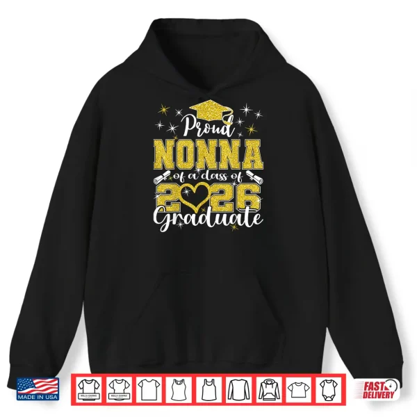 Hoodie Super Proud Nonna of 2026 Graduate Senior Graduation Family Shirt