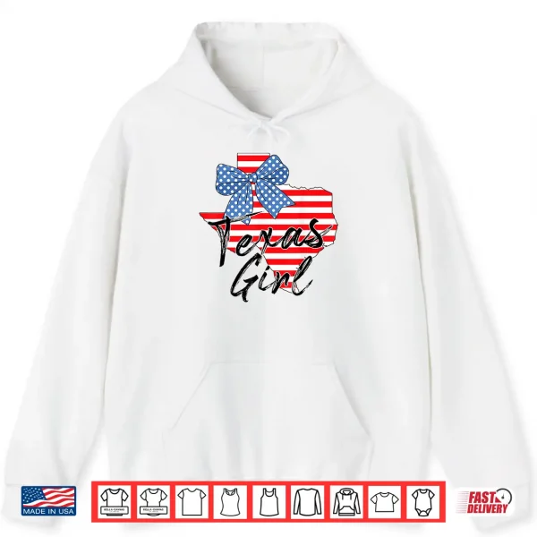Texas Girl Texas Independence Day Coquette Bow Texan Girls Shirt 1 Hoodie Texas Girl Texas Independence Day Coquette Bow Texan Girls Shirt