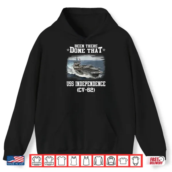 Hoodie USS Independence CV 62 Veterans Day Father Day Gift Shirt