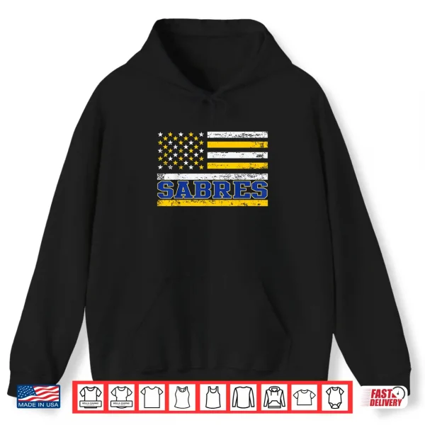 Hoodie Vintage Sabres Gift US Flag Shirt