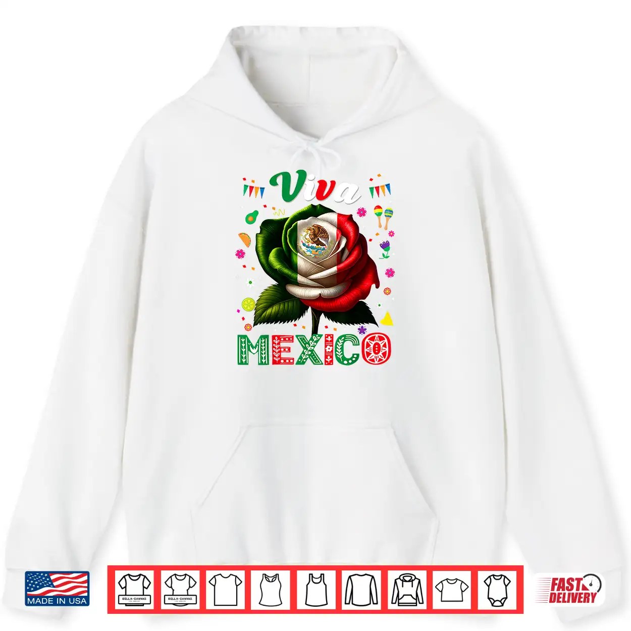 Viva Mexico Flag Rose Flower Independence Day Men Women Kids Shirt Viva Mexico Flag Rose Flower Independence Day Men Women Kids Shirt
