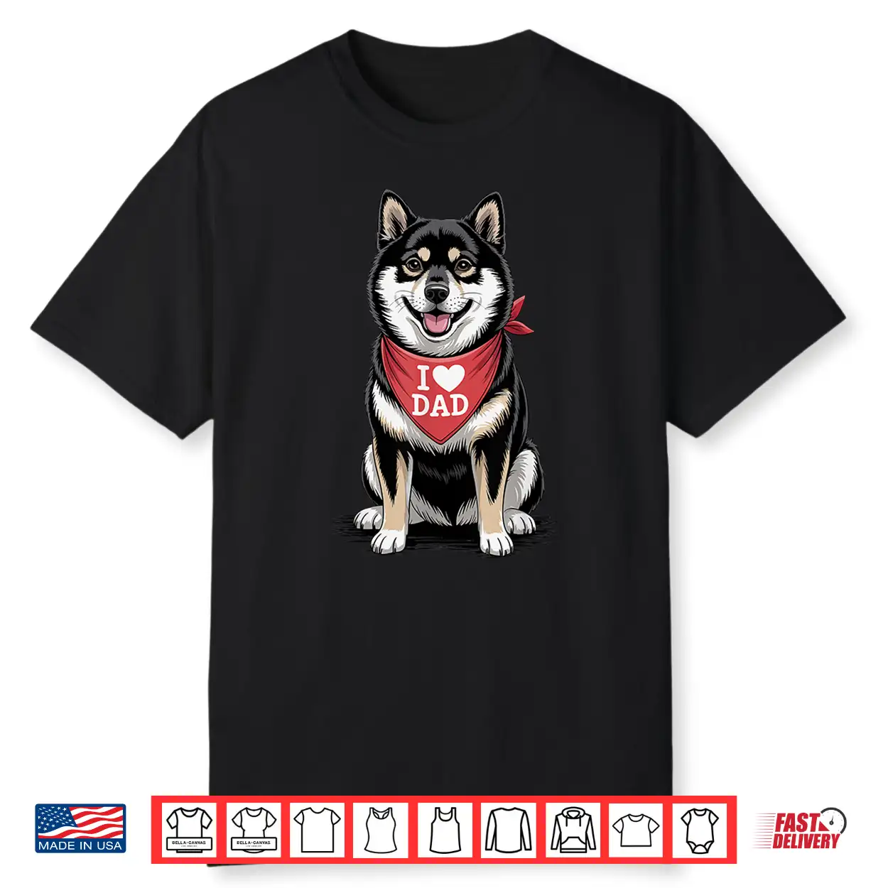 I Love Dad Shiba Inu Lover Dog Father’S Day Shirt I Love Dad Shiba Inu Lover Dog Father’S Day Shirt
