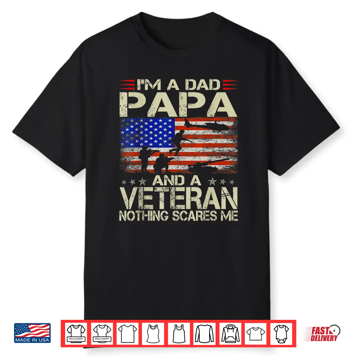 I’M A Dad Papa And Veteran Father’S Day Funny Retro Shirt I’M A Dad Papa And Veteran Father’S Day Funny Retro Shirt
