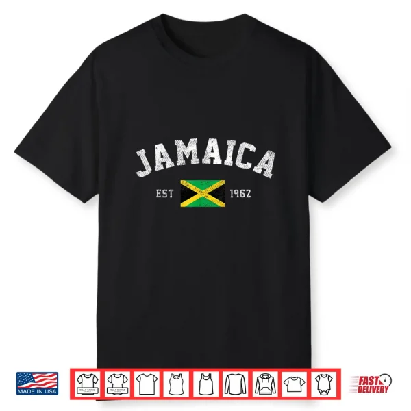 Jamaica Est. 1962 Jamaican Flag Independence Day Shirt