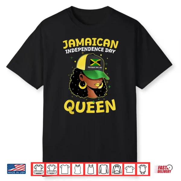 Jamaica Independence Day Queen Jamaican Flag Pride Women Shirt