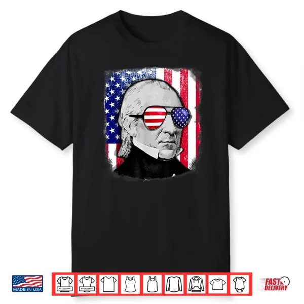 James K Polk Us Flag Tshirt 4Th Of July