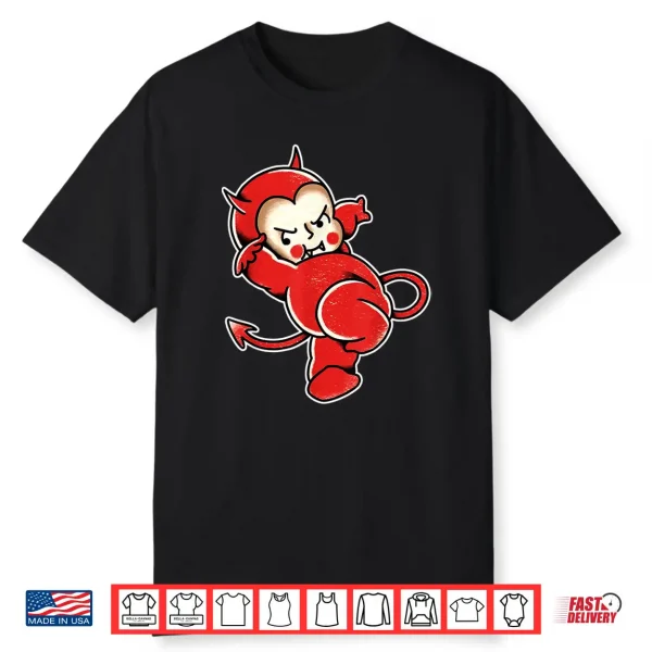 Kewpie Baby Devil Demon Horns Tattoo Shirt