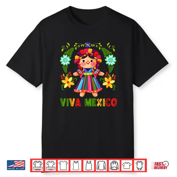 Kids Viva Mexico Shirt Little Girls Kids Toddler Mexican Mexicana Shirt