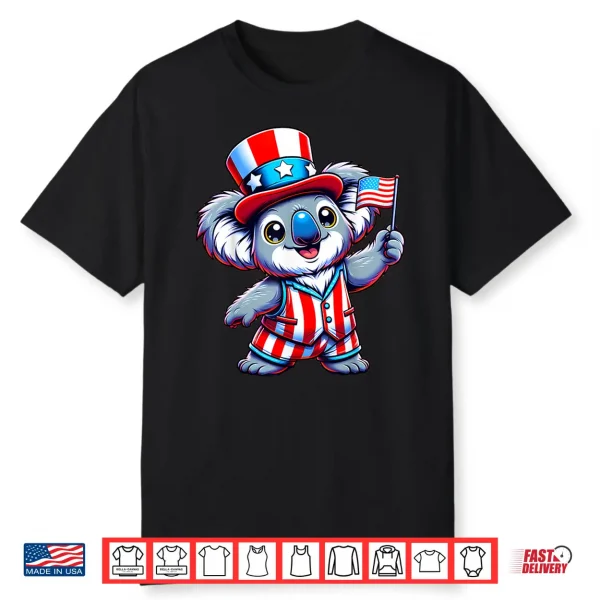 Koala Happy 4Th Of July Independence Day Men Women Kids Shirt