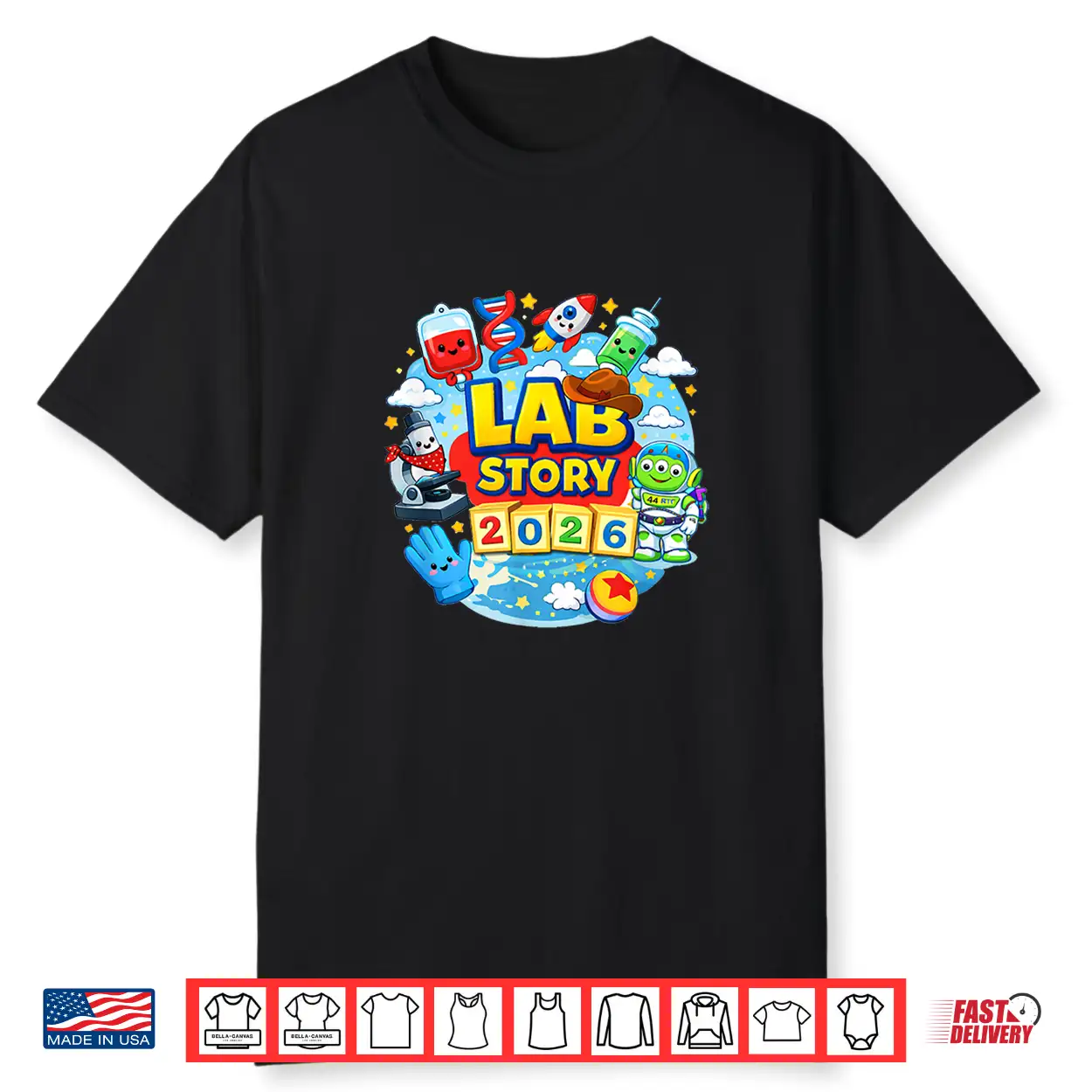 Lab Story Day Funny Cartoon Design Shirt Lab Story Day Funny Cartoon Design Shirt