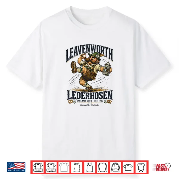 Leavenworth Lederhosen Retro Minor League Baseball Shirt